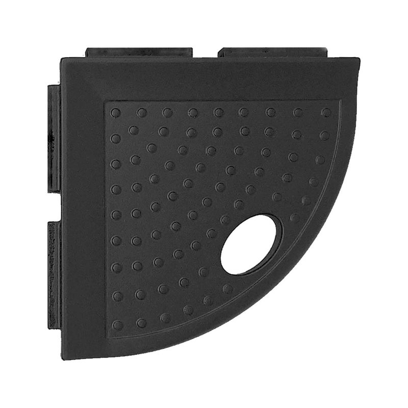 Questech 5" Corner Shower Footrest, Lugged for New Construction, Shaving Shelf for Inside Shower, Bathroom Storage Corner Caddy, Metro Lugged, Graphite Black - Image 1